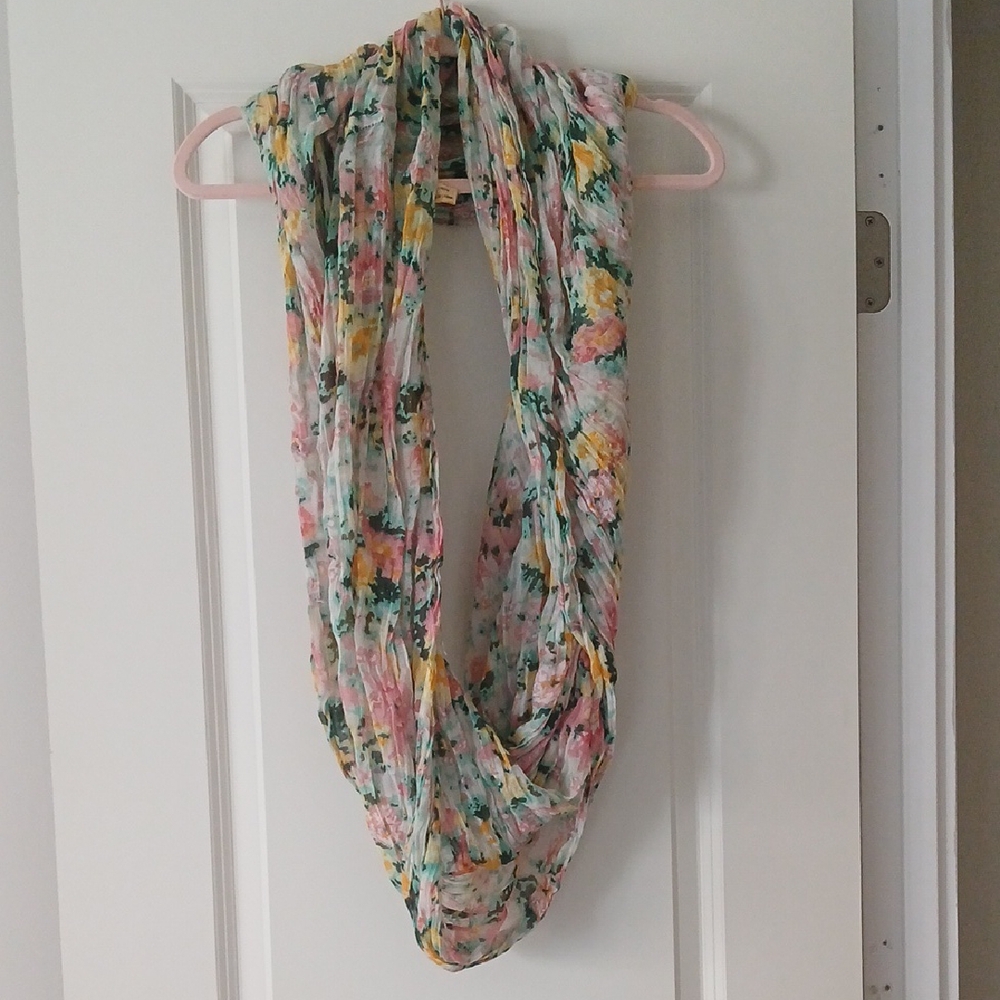 Beautiful Large Floral Infinity Scarf